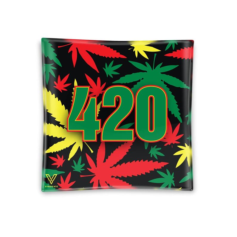 V Syndicate-Glass Ashtray-420 Rasta