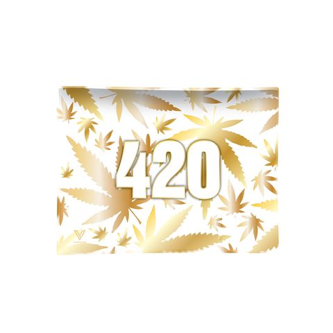 V-Syndicate Glass Rolling Tray Small - 420 Gold