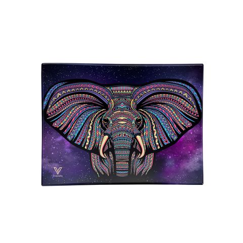V-Syndicate Glass Rolling Tray Small - Elephant