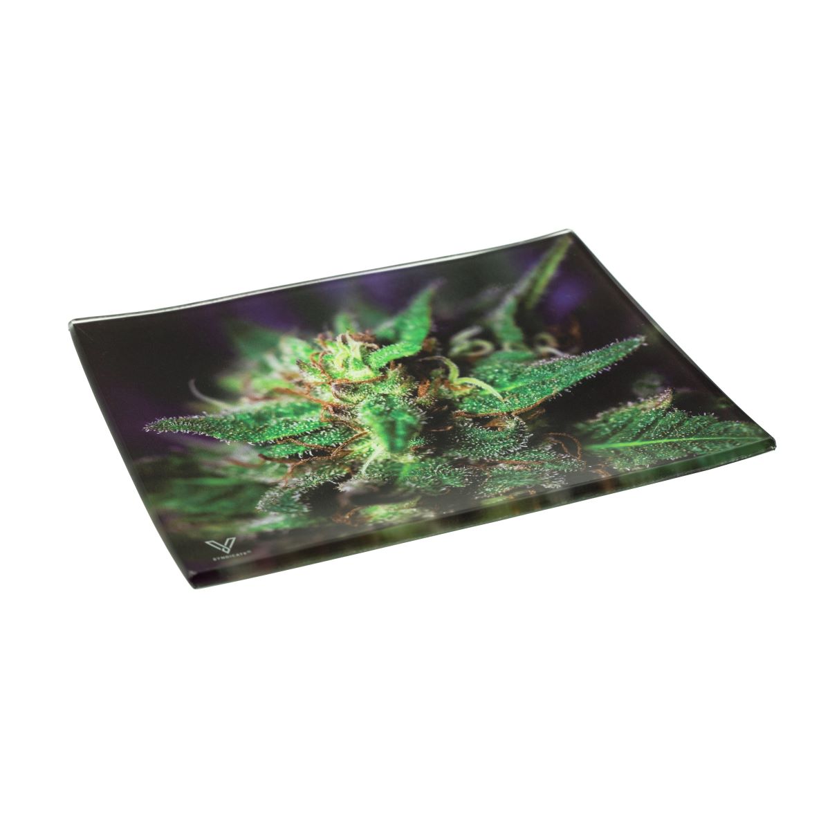 V-syndicate GLASS ROLLING TRAY SMALL "blue Dank"