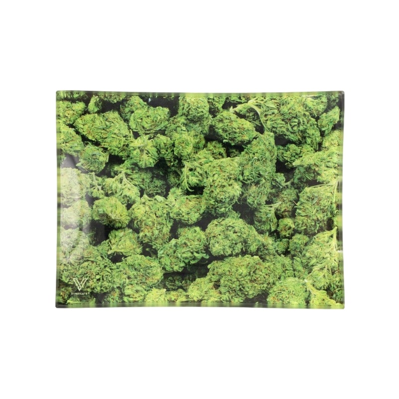 V-Syndicate Glass Rolling Tray Small - Buds