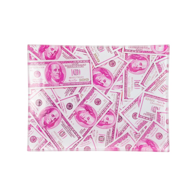 V-syndicate GLASS ROLLING TRAY SMALL "dollars"