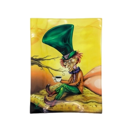 V-syndicate GLASS ROLLING TRAY SMALL MAD HATTER